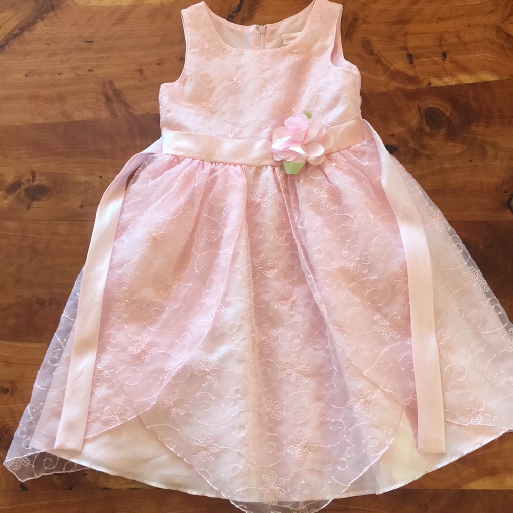 Youngland Light Pink Floral Dress size 6